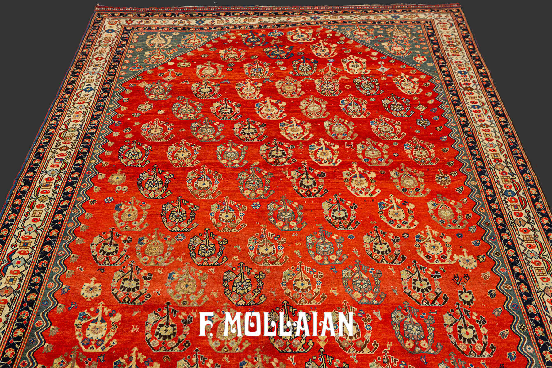 All-over (Moharammat design) with Wide Gallery (kalleh) Size Hand-knotted Antique Persian Kashkuli Carpet n°:96133719